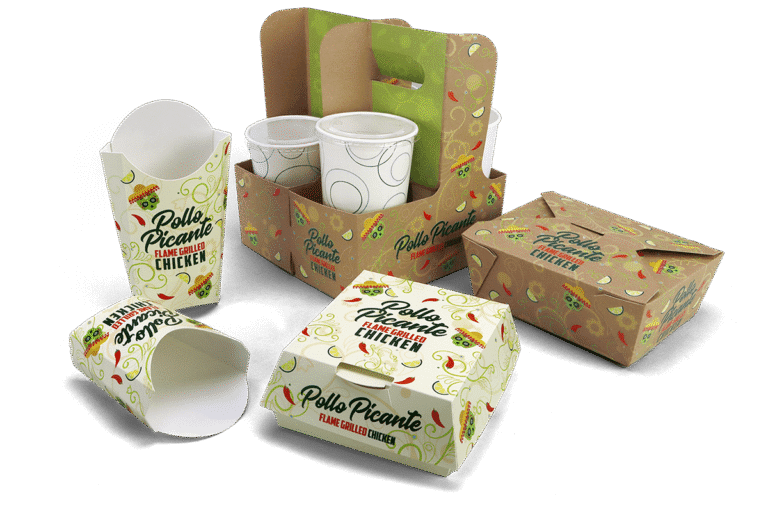 Take out packaging boxes