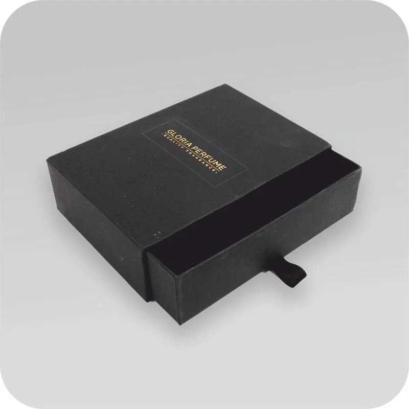 Custom drawer perfume box with sliding tray