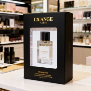 Perfume boxes with Windows，Luxury perfume carton with window and foil stamped branding